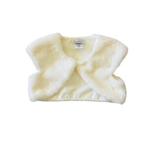 Jona Michelle Ivory Faux Fur Bolero Girls Size 7